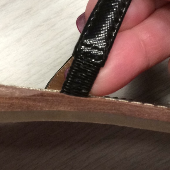 Tory Burch “T” logo Flat Thong Black Sandal - 7 - Picture 11 of 16